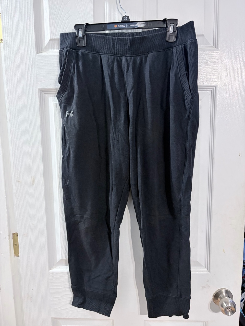 Under Armour Men’s Black Loose Fit Fleece Jogger Sweatpants Size Large